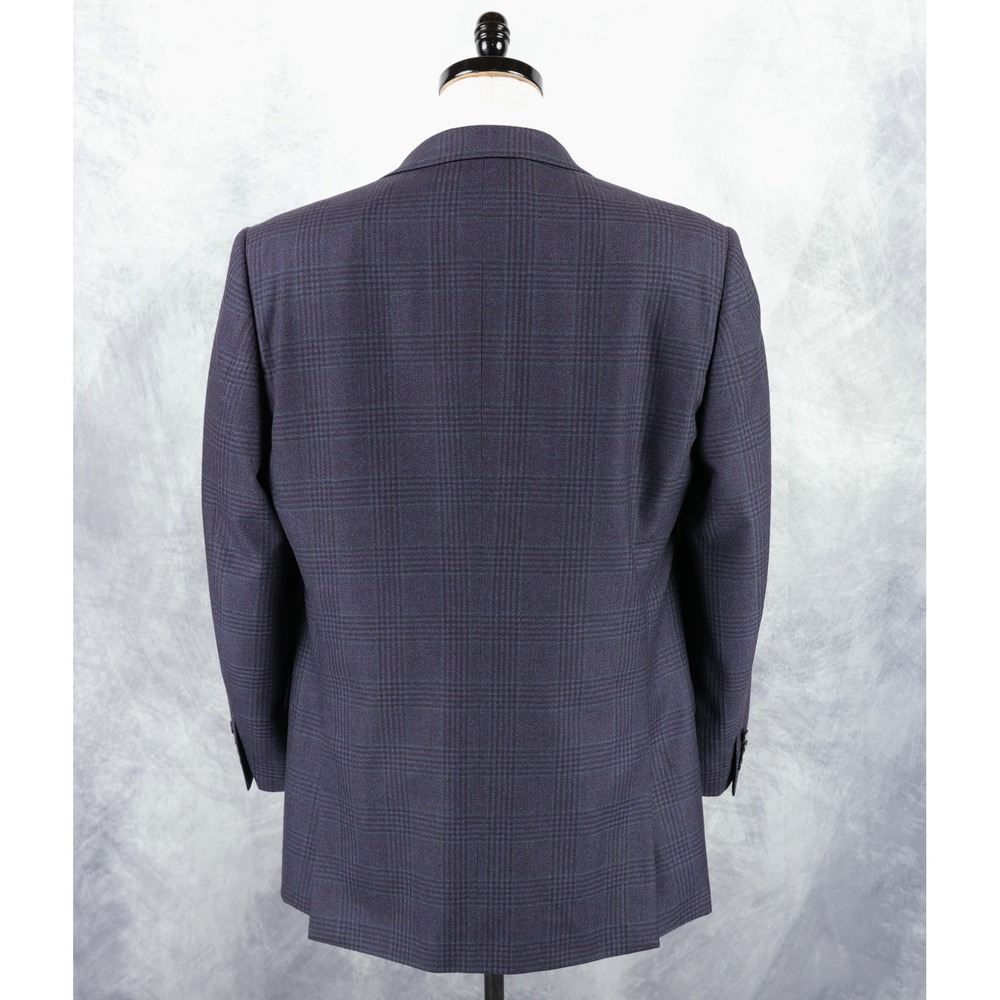 Ermenegildo Zegna Sport Coat 44R US Made Italy Wool Glen Plaid Check Blazer - Picture 6 of 10